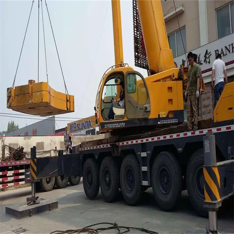 文安县当地吊车出租|机器吊装|75吨|工厂搬迁服务